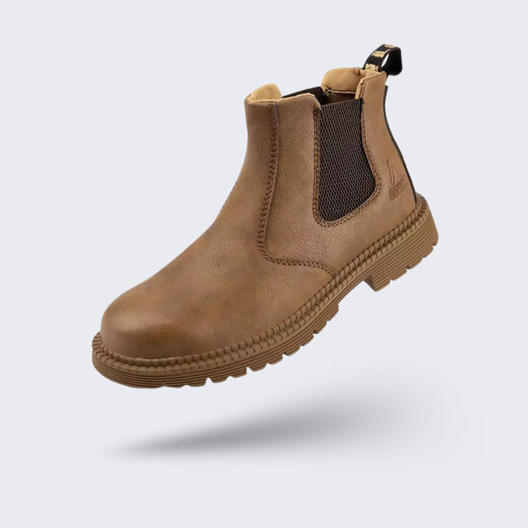 Bottine de sécurité en cuir unisexes