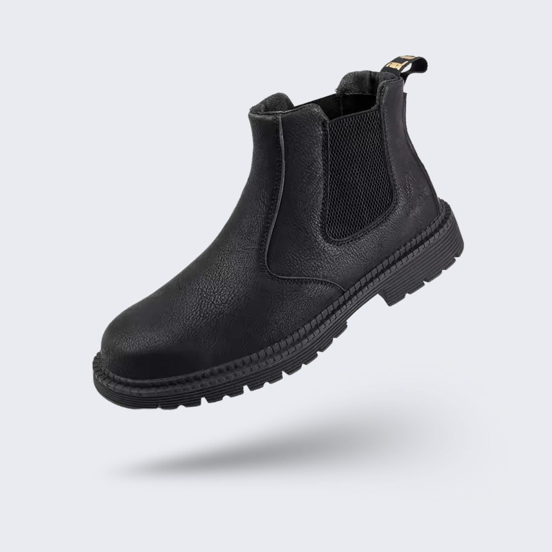 Bottine de sécurité en cuir unisexes