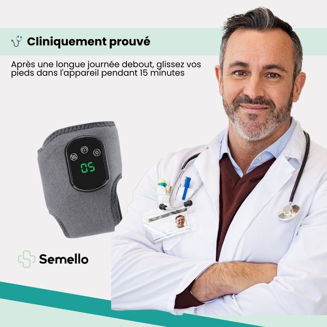 Appareil de Massage Pieds Anti - Douleur Chauffant - Semello.fr