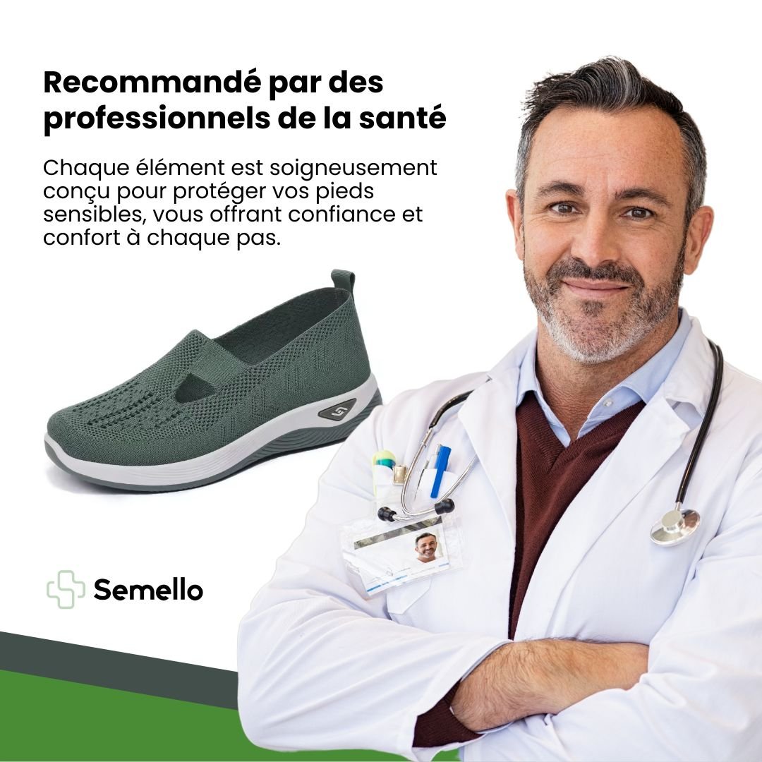 Baskets à confort orthopédique pour femme - Semello.fr