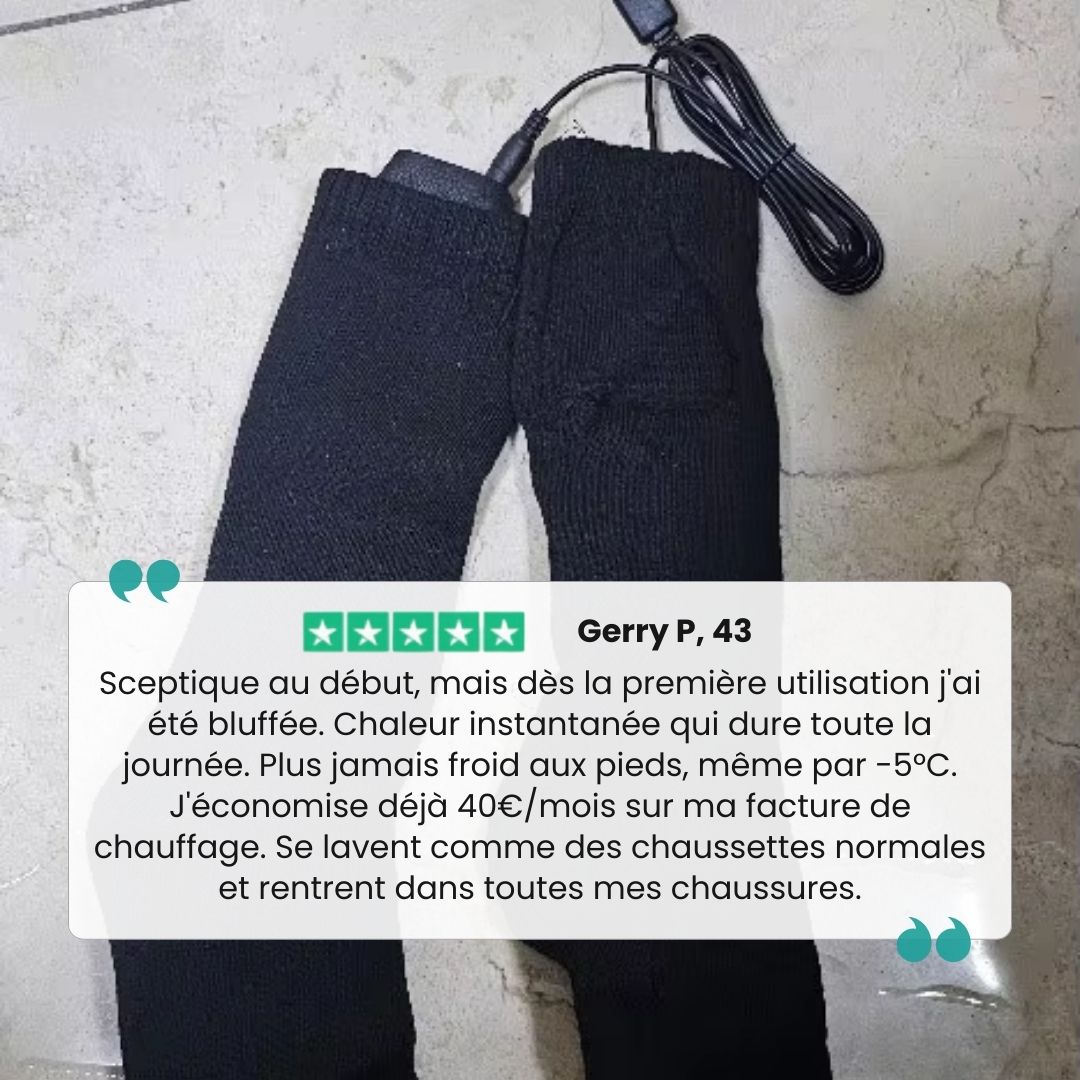 Chaussettes Chauffantes Rechargeables – Chaleur Instantanée - Semello.fr