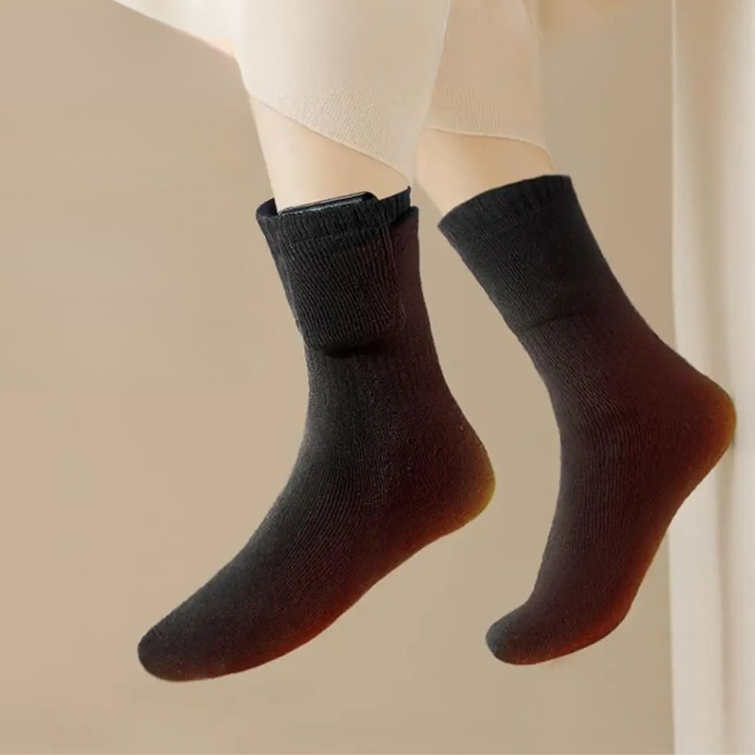 Chaussettes Chauffantes Rechargeables – Chaleur Instantanée - Semello.fr