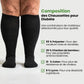 Chaussettes de compression spécial mollet large - Semello.fr