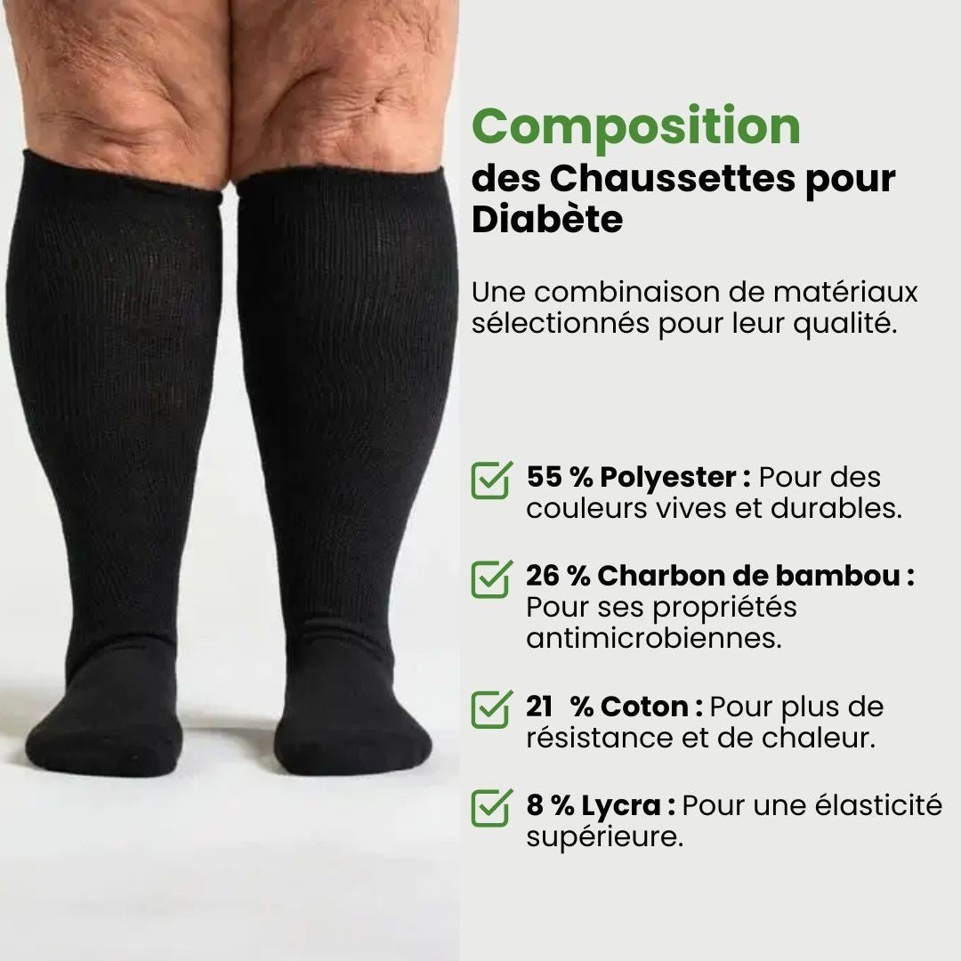 Chaussettes de compression spécial mollet large - Semello.fr