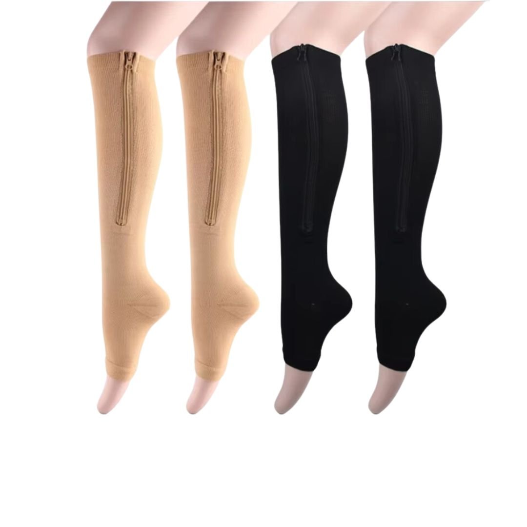 Chaussettes de compression zippées pour femmes - Semello.fr