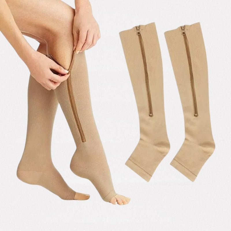 Chaussettes de compression zippées pour femmes - Semello.fr