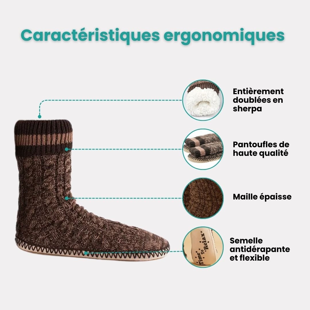 Chaussons chaussettes fouré | Parfait pour la maison - Semello.fr