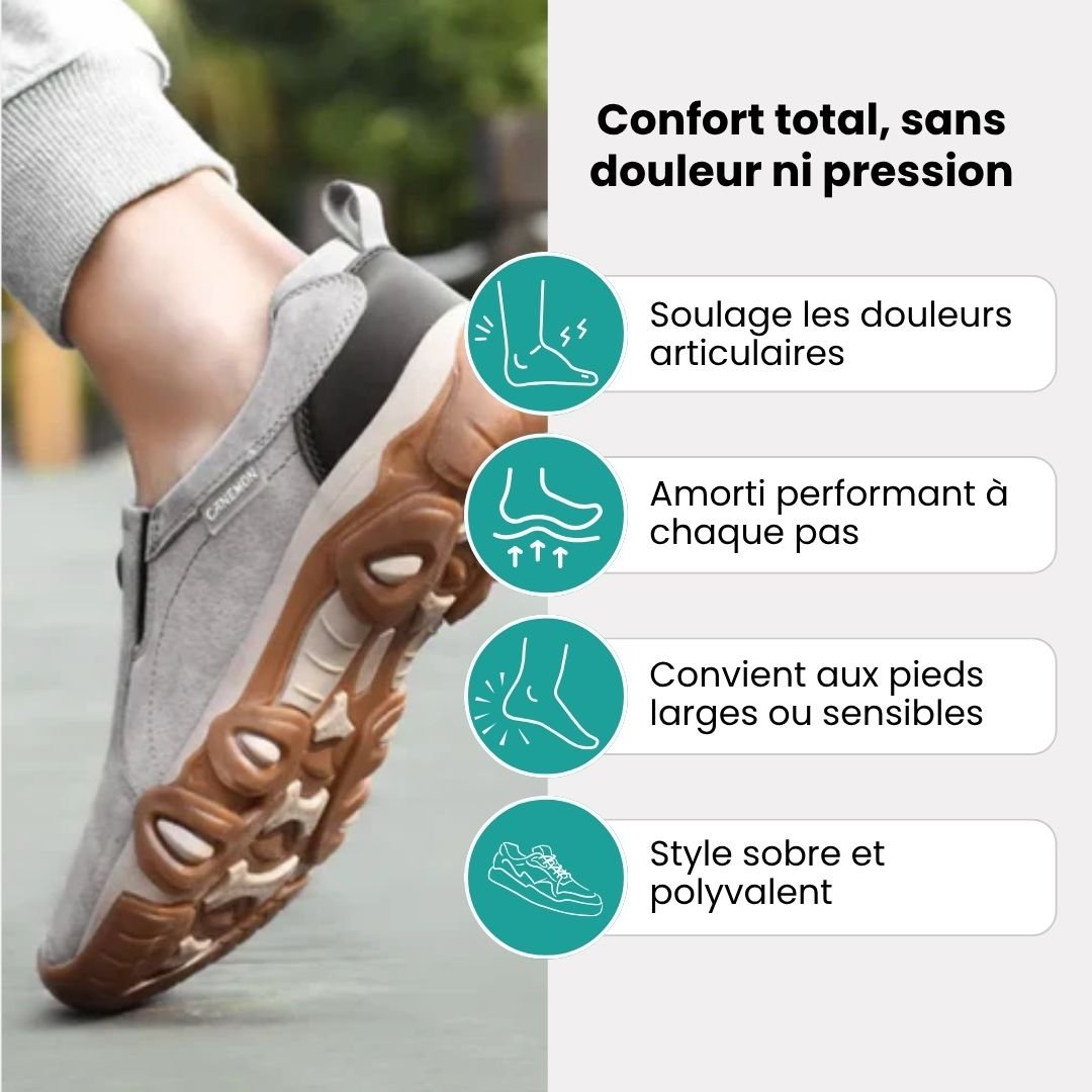 Chaussures de marche à confort orthopédique homme - Semello.fr