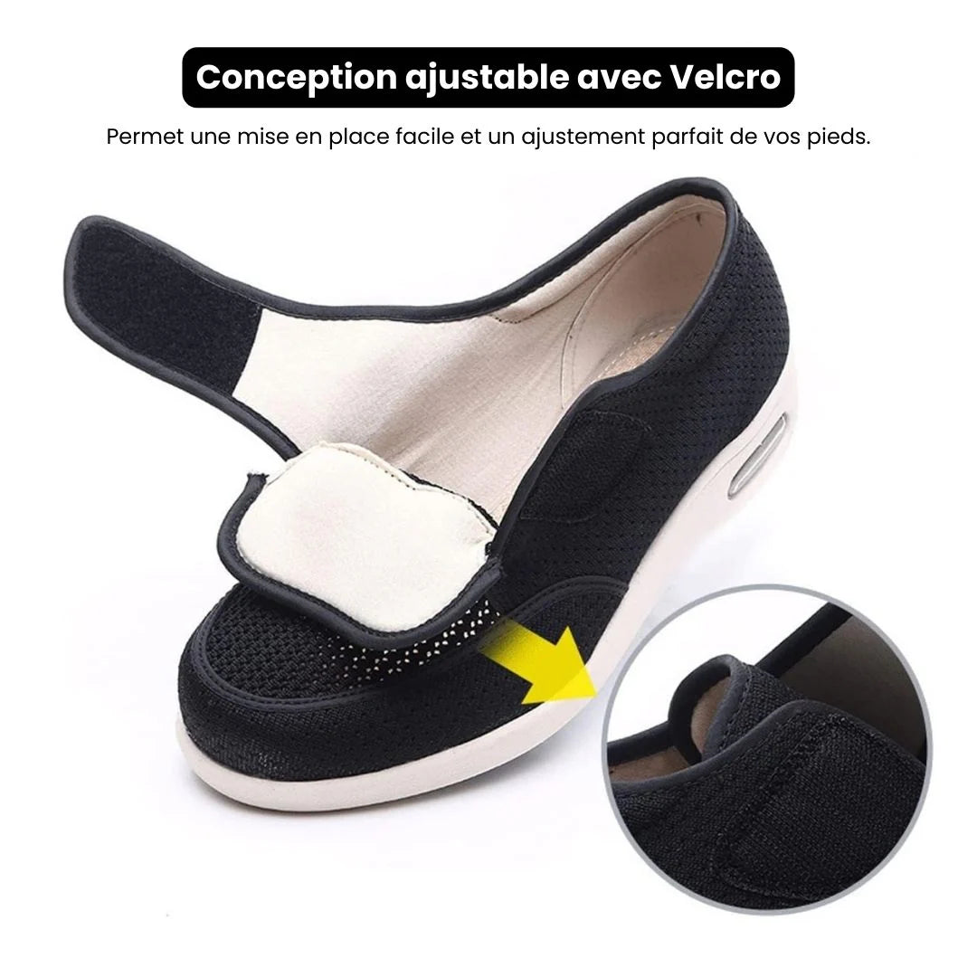 Chaussures Orthopédiques Large à Scratch – Anti Frottement - Semello.fr