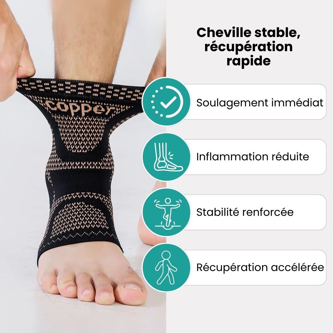 Chevillère Orthopédique Cuivre - Douleurs, Entorses & Récupération - Semello.fr