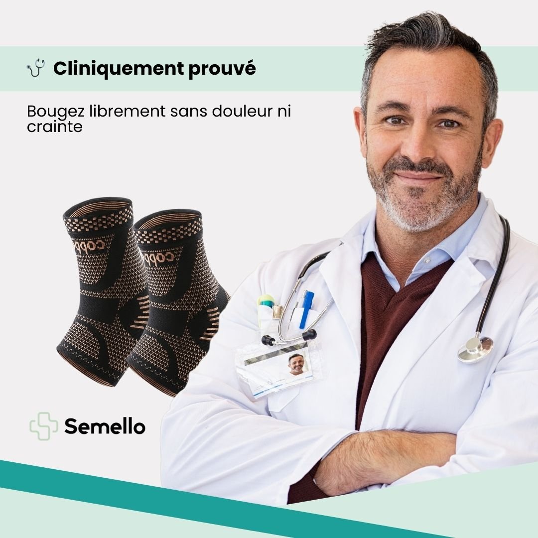 Chevillère Orthopédique Cuivre - Douleurs, Entorses & Récupération - Semello.fr