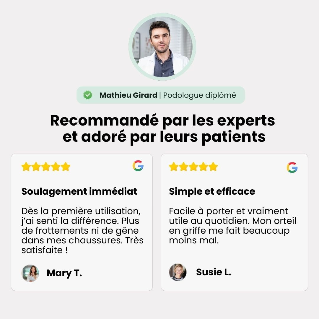 Lot de 3 Orthèses pour les Orteil en Griffe (Taille universelle) - Semello.fr
