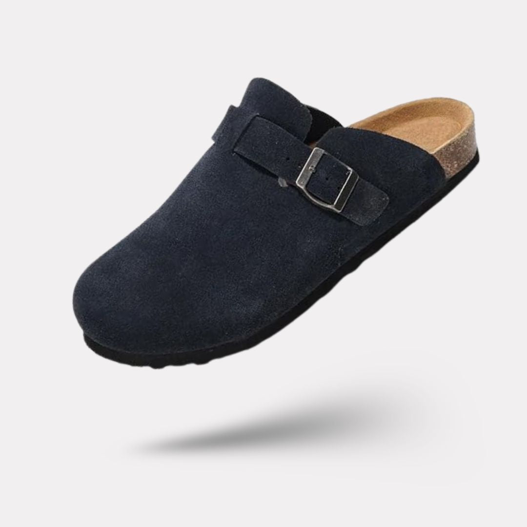 Mules en cuir avec semelle en liège - Semello.fr