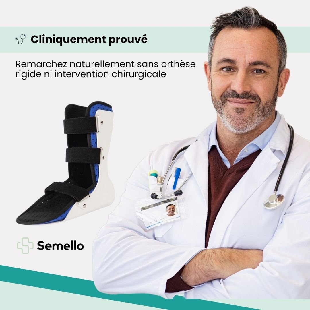 Orthèse de Cheville – Correcteur de Chute du Pied & Soutien Varus/Valgus - Semello.fr