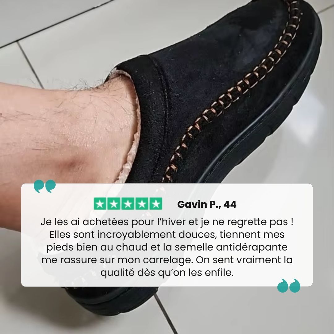 Pantoufles chaudes homme | Élegante & Doublure anti - froid - Semello.fr