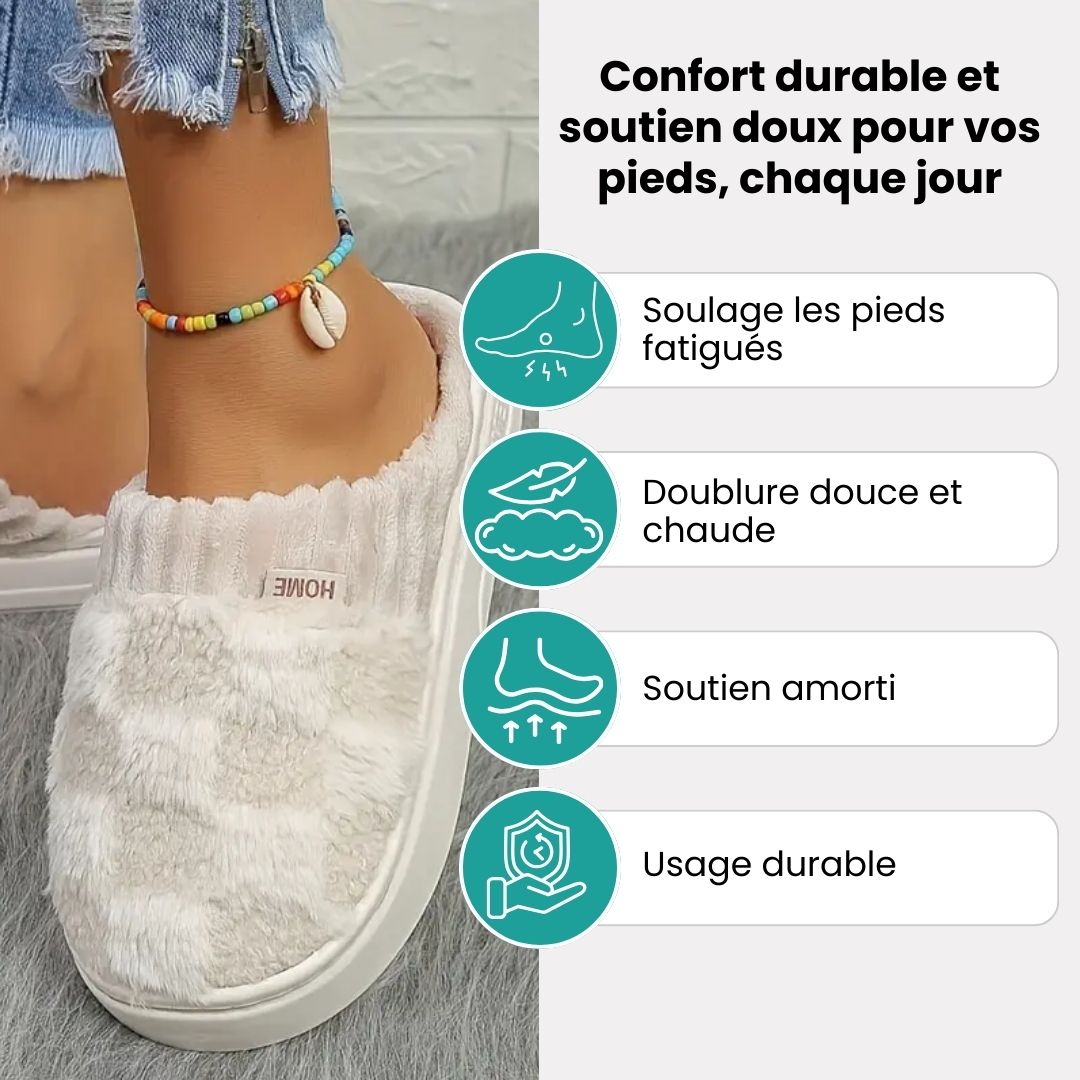 Pantoufles couple mémoire de forme | Duo cocooning - Semello.fr