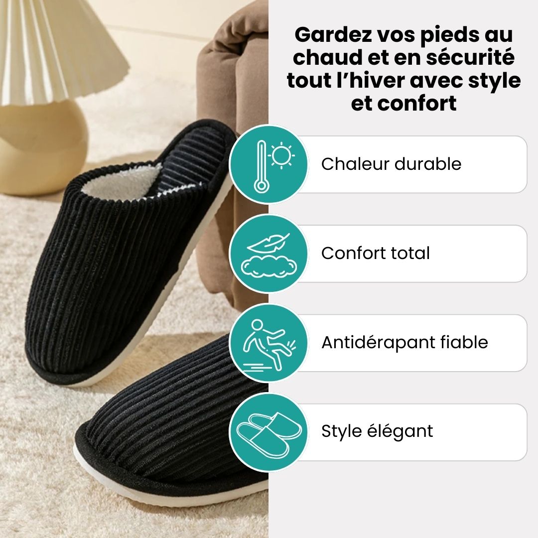 Pantoufles d'hiver Hiver homme | Chaude & antidérapant - Semello.fr