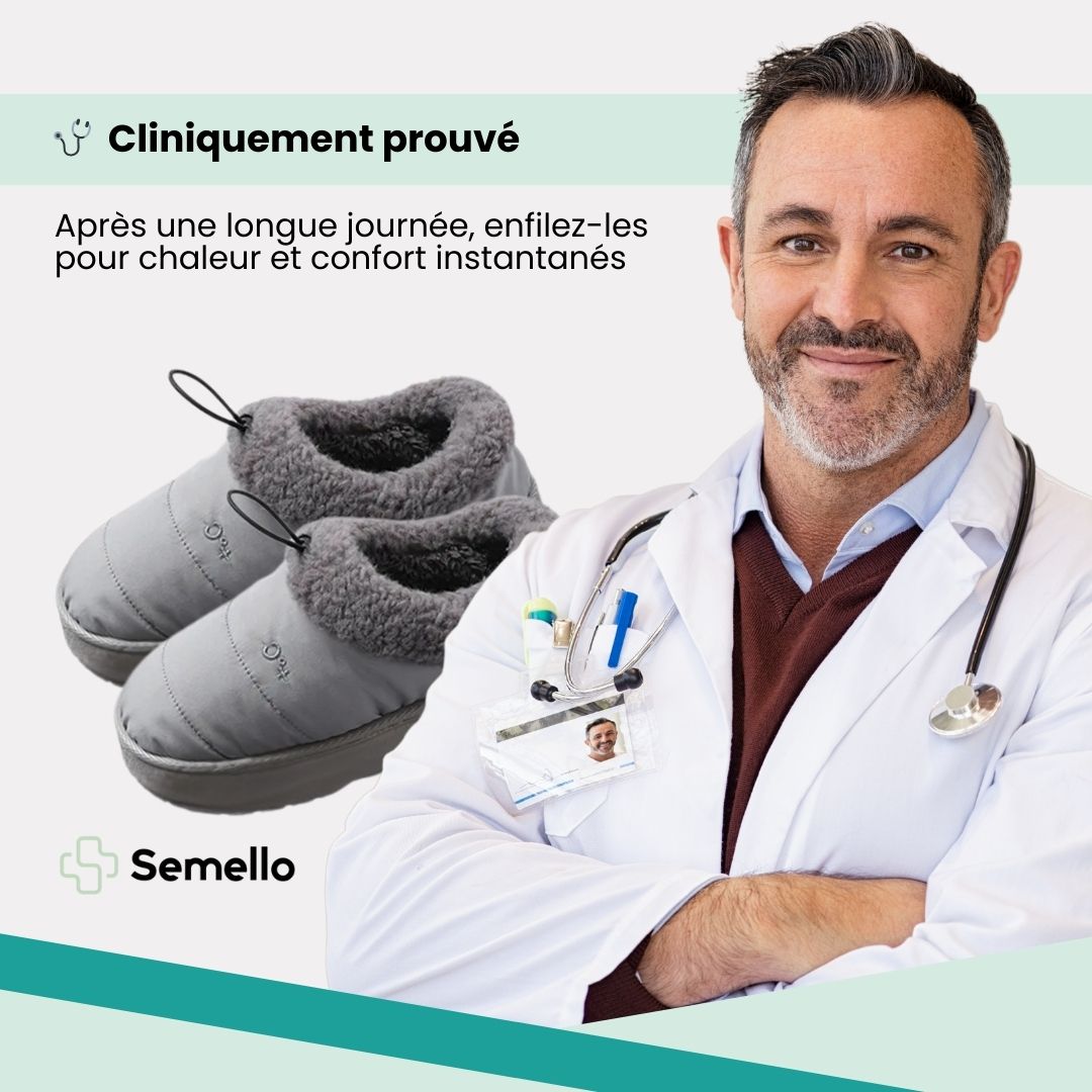 Pantoufles en Coton Duveteuses | Douse et Chaud - Semello.fr