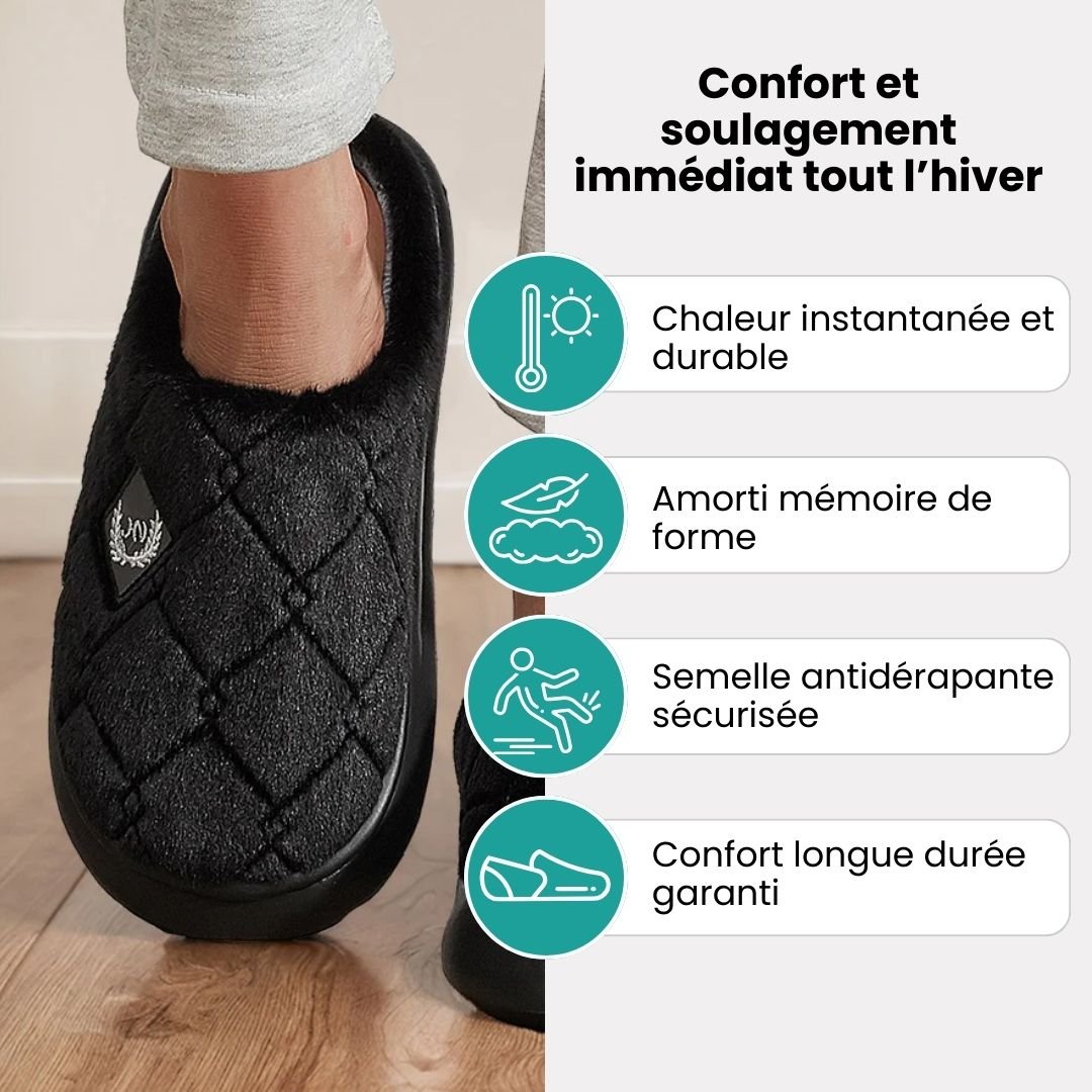 Pantoufles Homme Plaid Fourrées | EVA + mémoire de forme - Semello.fr