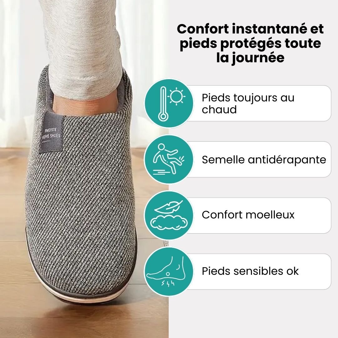 Pantoufles Orthopédiques Chaudes | Confort Hiver en Coton - Semello.fr
