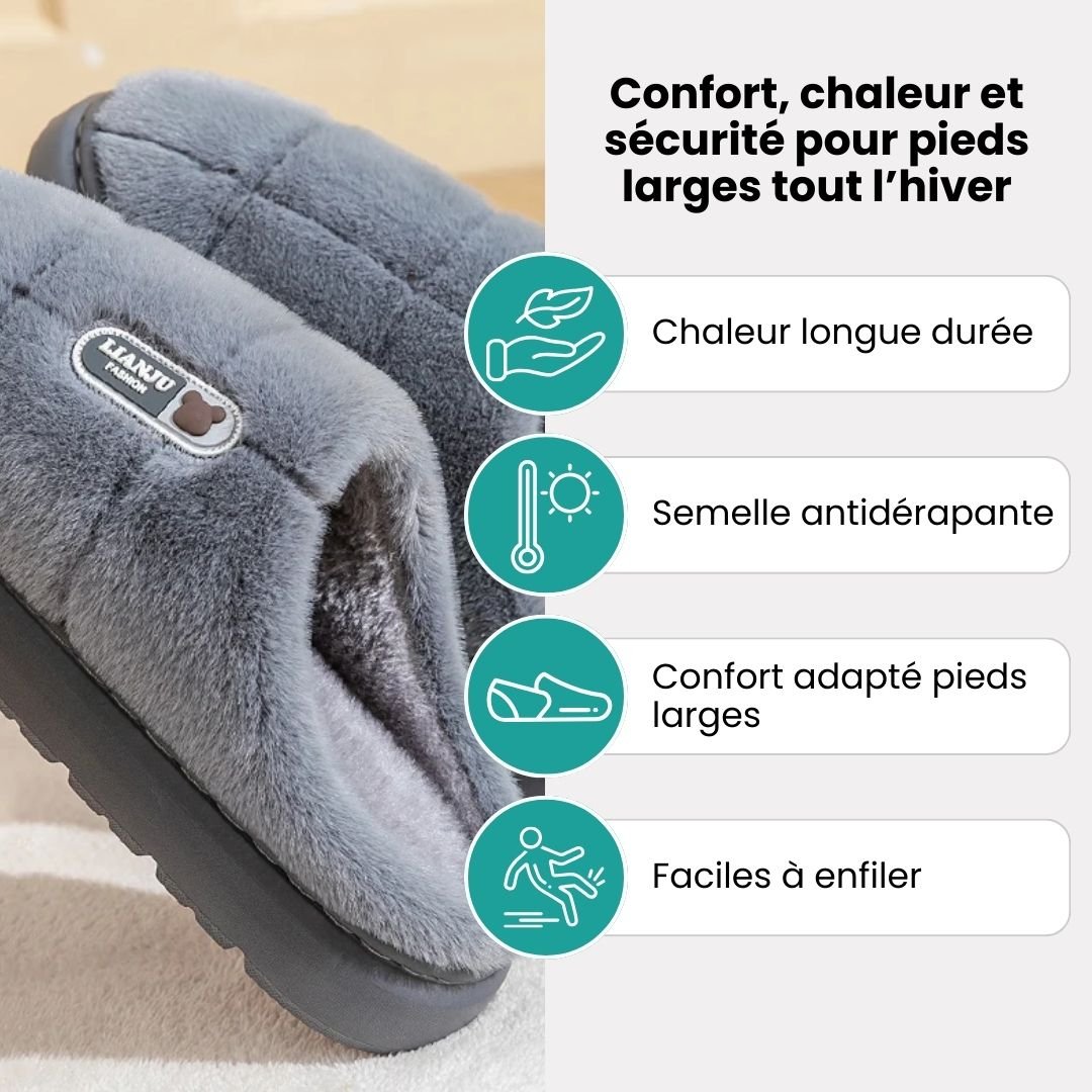 Pantoufles Orthopédiques Grande Taille | Chaleur & Confort Hiver - Semello.fr