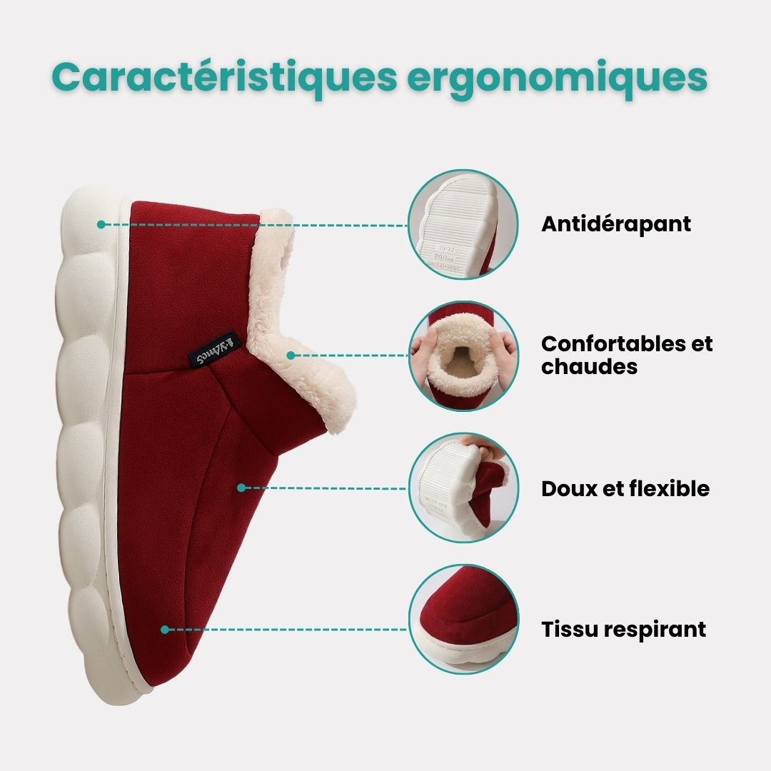 Pantoufles Orthopédiques Hiver | Chaudes, Moelleuses & Antidérapantes - Semello.fr