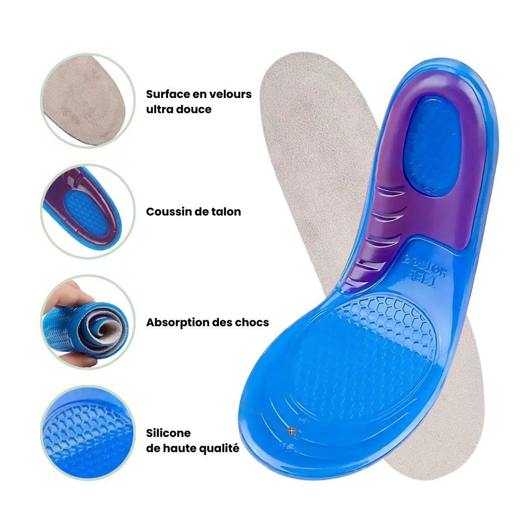 Semelles en Gel | Soulage le Talon et la Plante du Pied - Semello.fr