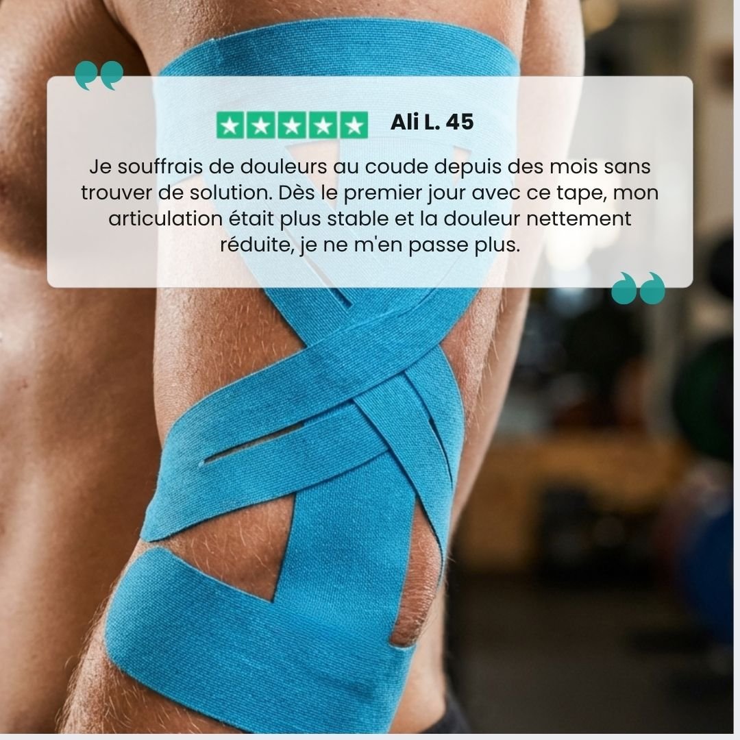 Strap Coude – Maintien Actif & Anti - Douleur (10 Bandes) - Semello.fr