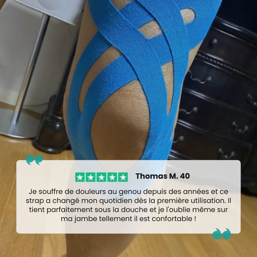 Strap Genoux – Soutien Ciblé & Soulagement Immédiat (10 Bandes) - Semello.fr