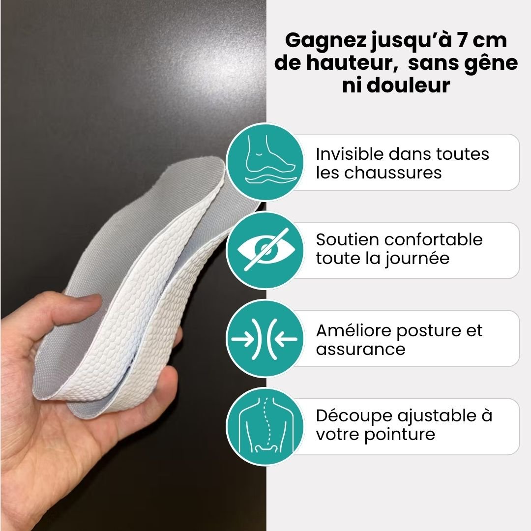 Talonnettes Gain de Taille Invisibles - Semello.fr